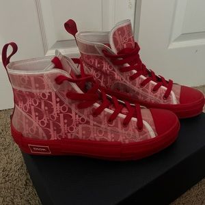 Men’s Dior B23 Size 42 Red-Oblique High Top